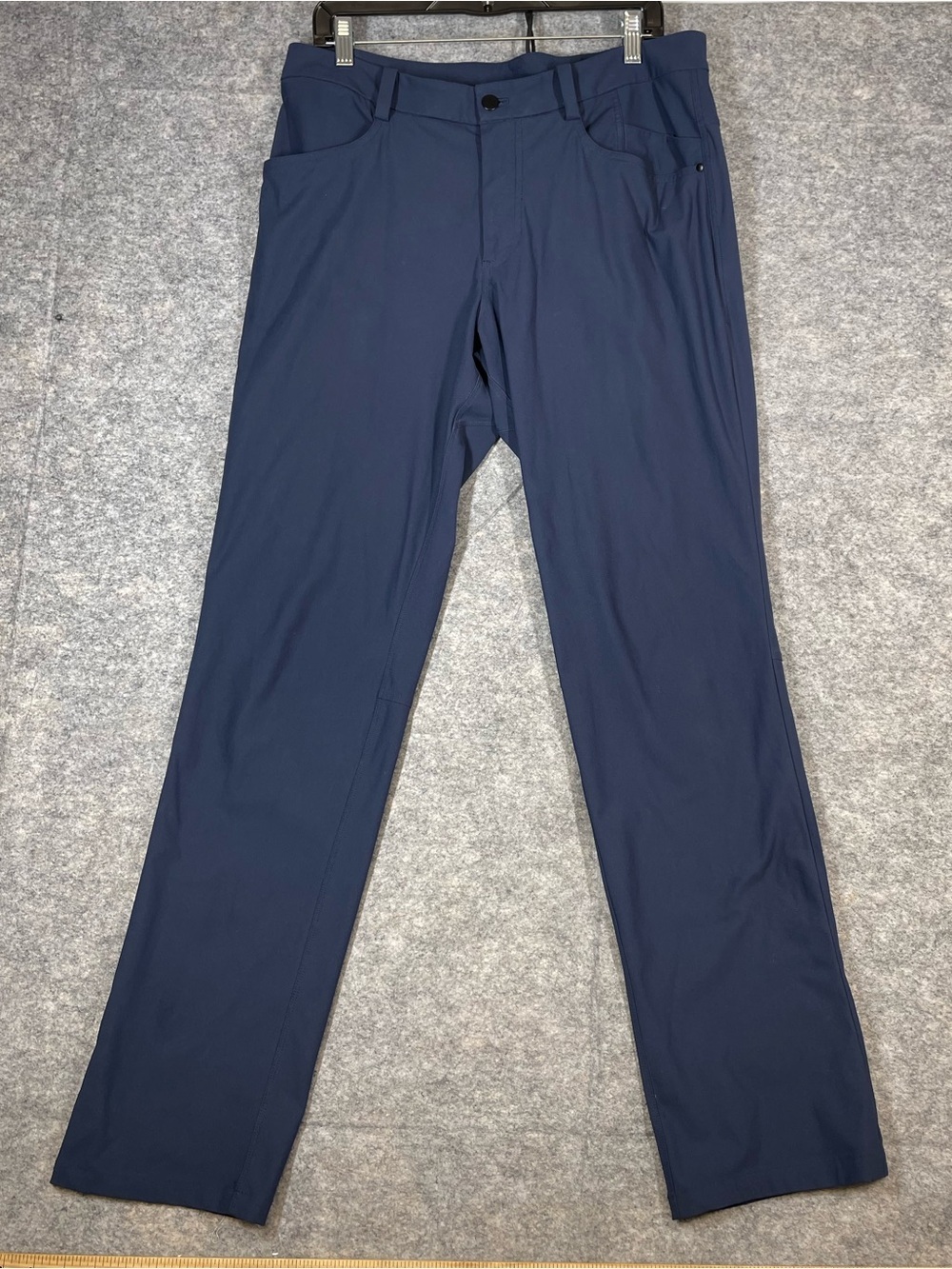 Lululemon ABC Classic Stretch Pants Navy Blue 36 Minimalist Golf Career - Picture 2 of 16